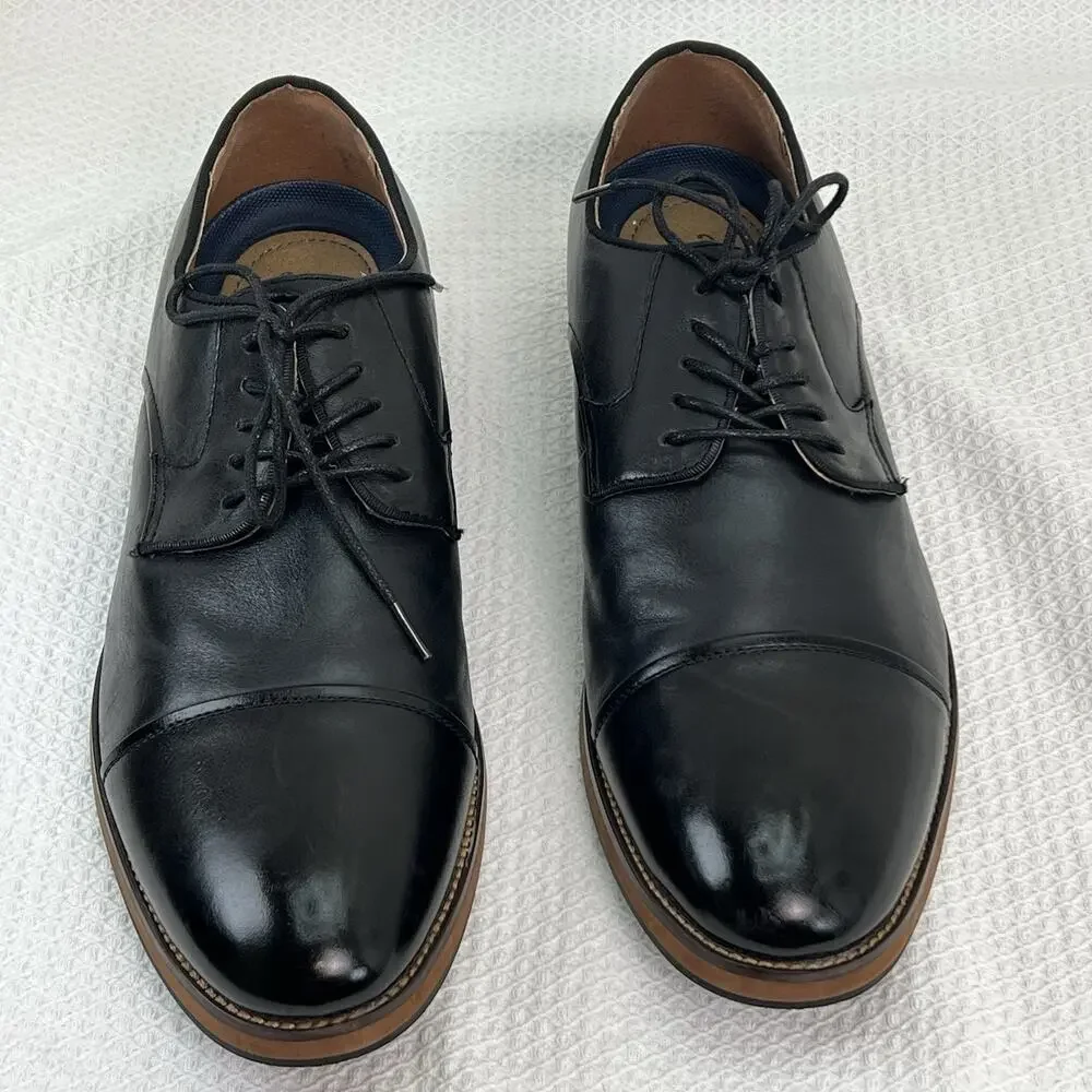 Florsheim Men’s Cap Toe Oxford Dress Shoes Black Leather Size 10 D 11831-001